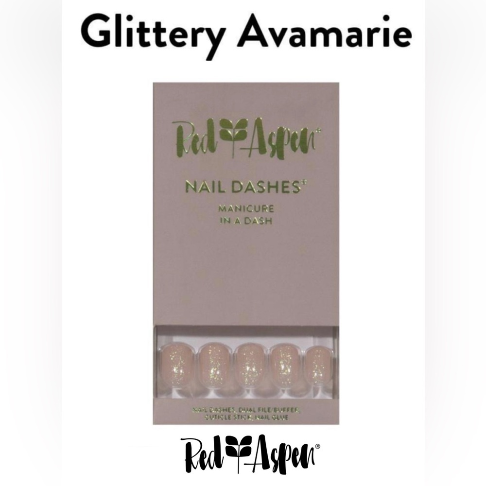Red Aspen Glittery Avamarie Nail Dashes b3n